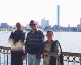 Dad-Ash-Mom-Charles-River The Charles and Downtown as a back drop.