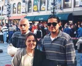 Mom-Dad-Ash-Fanueil Hanging out in downtown