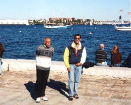 Dinesh-Dad-Pier It's always boating time when the sun is out