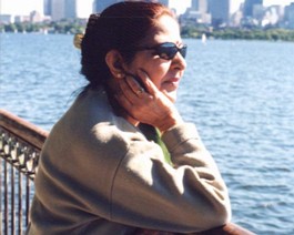 Mom-Charles-River Mom taking it all in